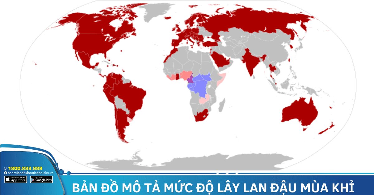 BẢN ĐỒ MÔ TẢ MỨC ĐỘ LÂY LAN ĐẬU MÙA KHỈ