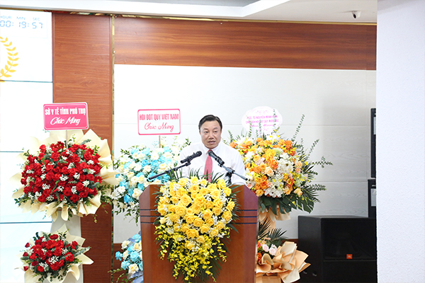 PGS.TS. Nguyễn Huy Ngọc - Bí thư Đảng Ủy - Giám đốc Sở Y tế Phú Thọ phát biểu khai mạc chương trình.