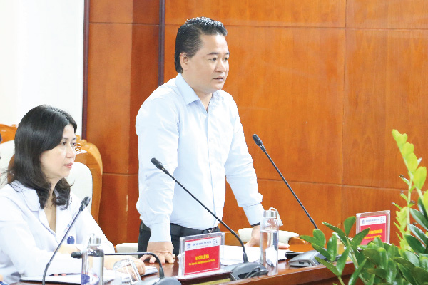 BSCKII. Lê Đình Thanh Sơn – Giám đốc Bệnh viện đa khoa tỉnh Phú Thọ phát biểu tại chương trình
