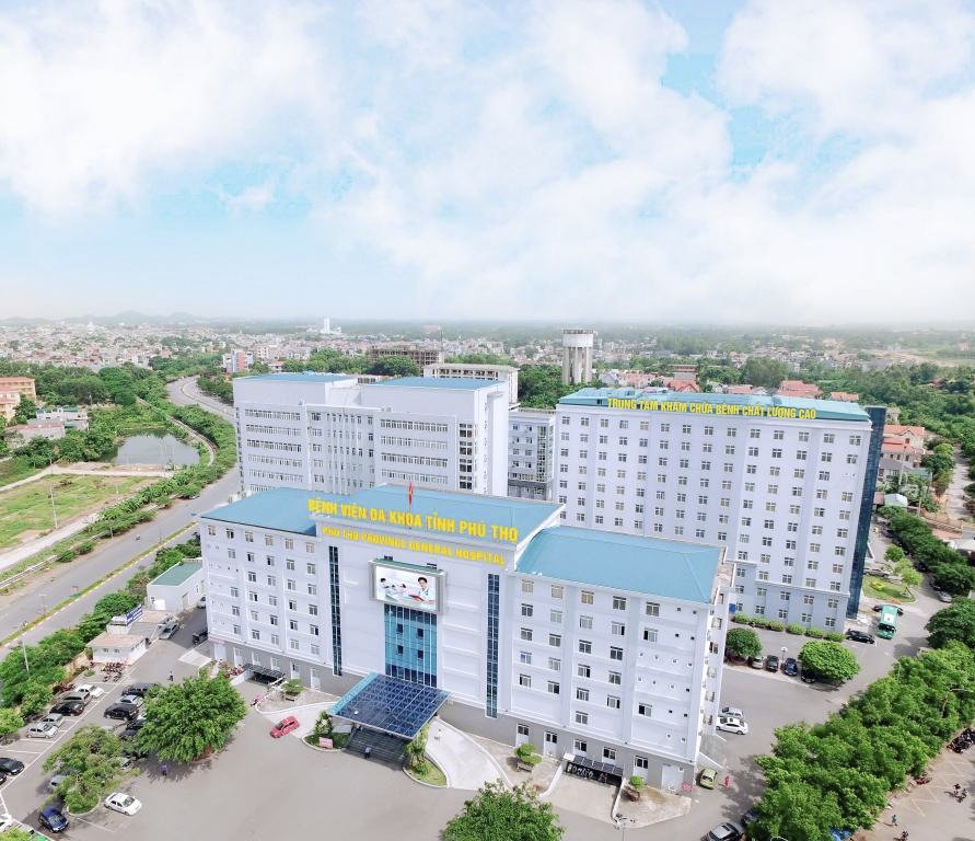 Bệnh viện đa khoa tỉnh Phú Thọ được xây dựng khang trang, sạch đẹp