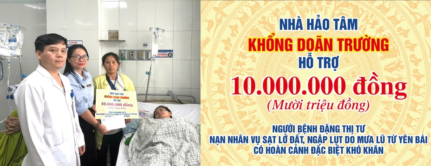 ung hộ người bệnh sạt lở do mưa lũ