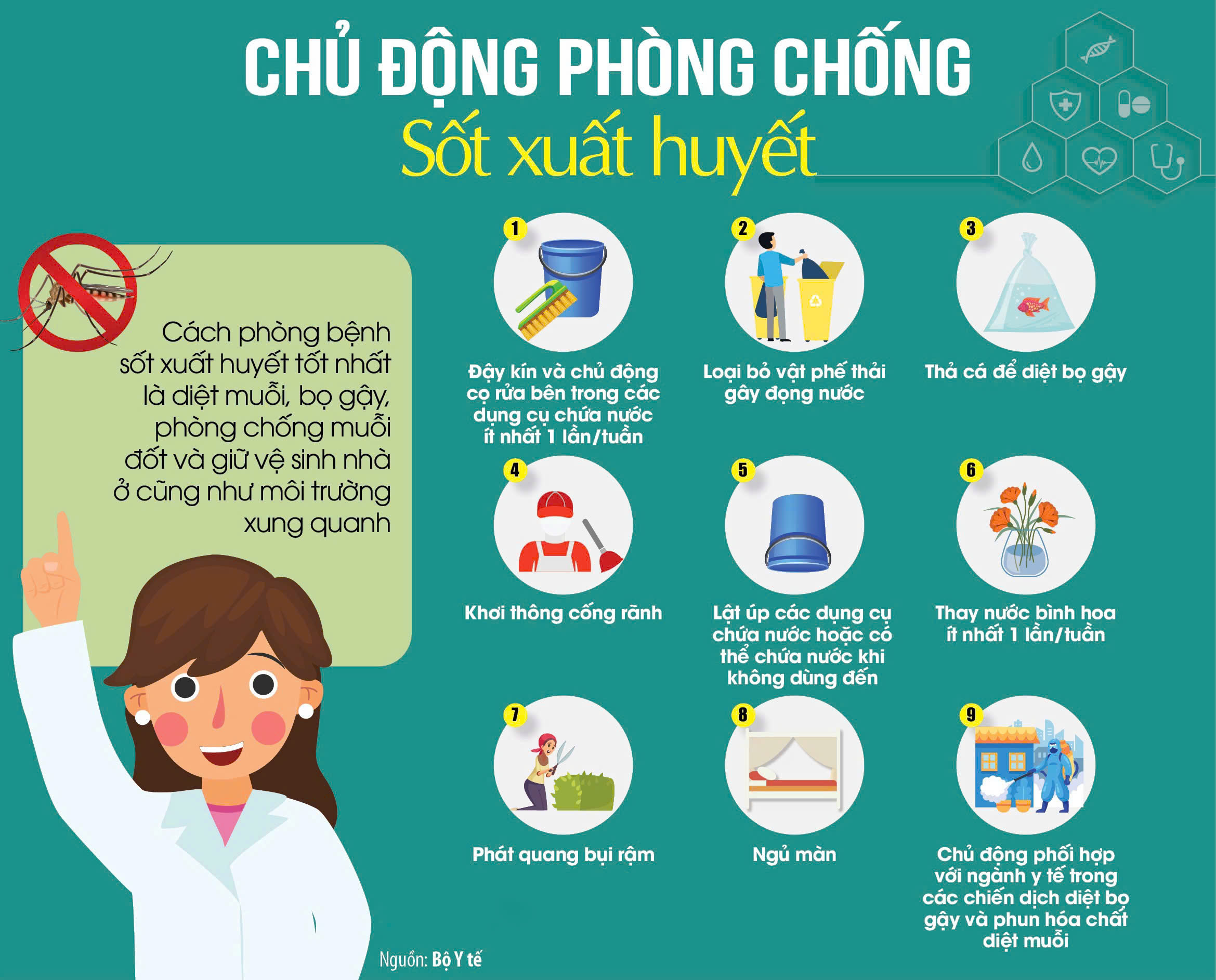 Các biện pháp cơ bản phòng chống bệnh sốt xuất huyết