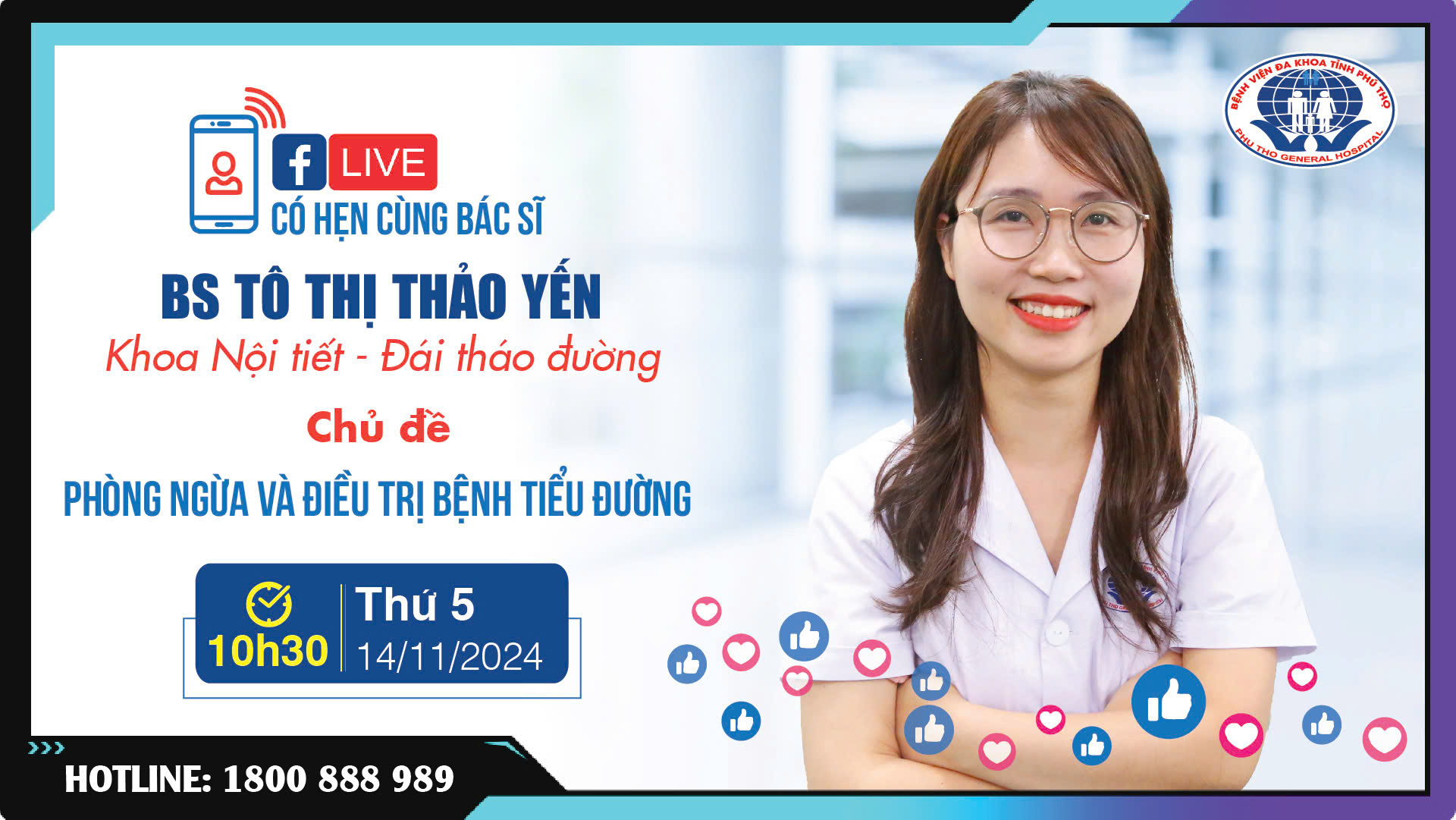 Livestream “Phòng ngừa và điều trị bệnh tiểu đường”