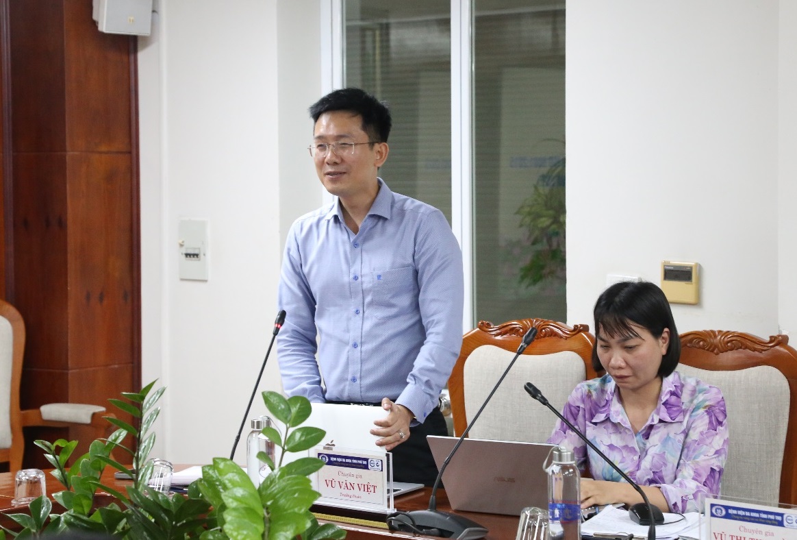Ông Vũ Văn Việt - Trưởng đoàn đánh giá phát biểu tại chương trình