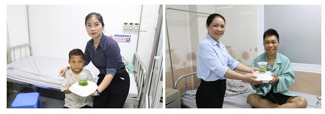   Nhóm Cháo Yêu Thương trao suất cơm cho người bệnh tại khoa Huyết học Lâm sàng