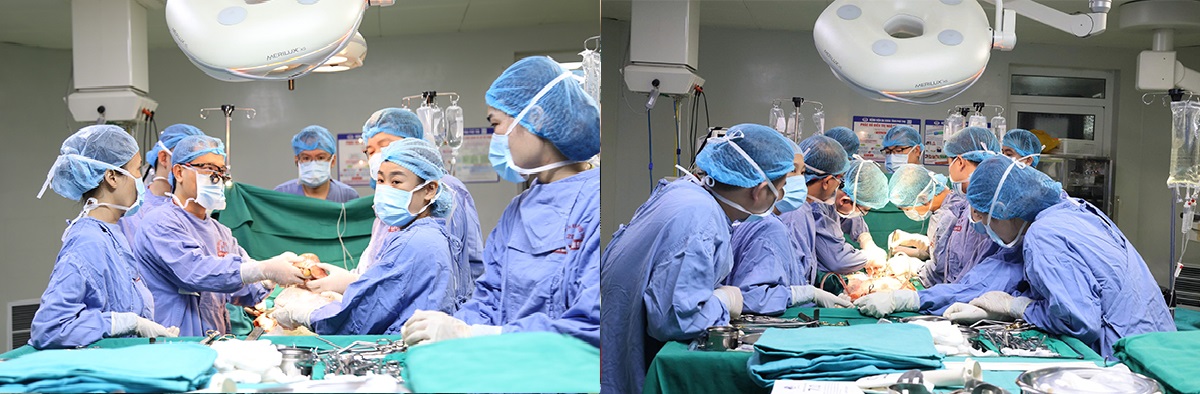 Ekip tiến hành lấy mô, tạng của người hiến 
