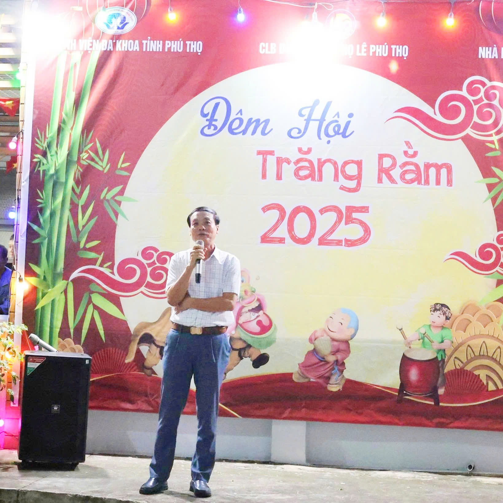 Ông Lê Quang Huy – Chủ nhiệm CLB Doanh nhân họ Lê Phú Thọ phát biểu tại chương trình