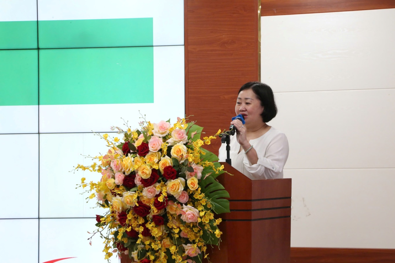 Bà Nguyễn Đỗ Bảo Châu – Tổng Giám đốc Công ty Terumo Việt Nam phát biểu tại chương trình