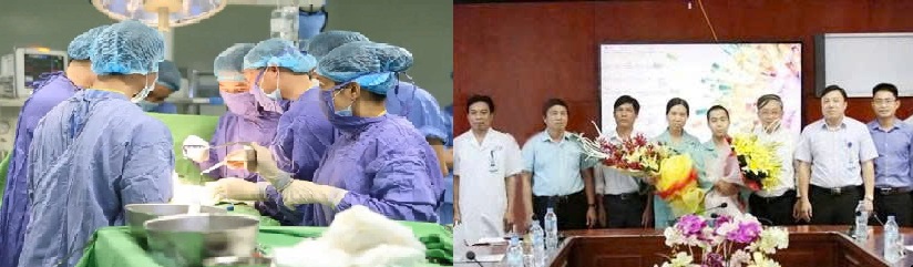 Hành trình 10 năm kết nối và hiện thực hóa những ước mơ “hồi sinh” cuộc sống – Công tác hiến, ghép mô, tạng tại Bệnh viện Đa khoa tỉnh Phú Thọ 2 Hình ảnh ekip ghép tạng (bên trái) và Lãnh đạo Sở Y tế và lãnh đạo Bệnh viện Đa khoa tỉnh Phú Thọ (năm 2015) chúc mừng người bệnh ghép thận đầu tiên bình phục trong ngày ra viện (ảnh tư liệu)