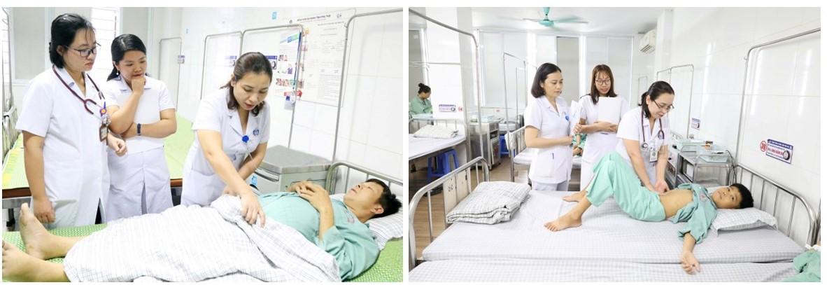Trung tâm Huyết học – Truyền máu: Hành trình 10 năm hình thành và phát triển 2 Hình ảnh BSCKII Nguyễn Thị Huyền – Giám đốc Trung tâm Huyết học cùng các bác sĩ, điều dưỡng đang đi buồng tại Khoa Huyết học Lâm sàng