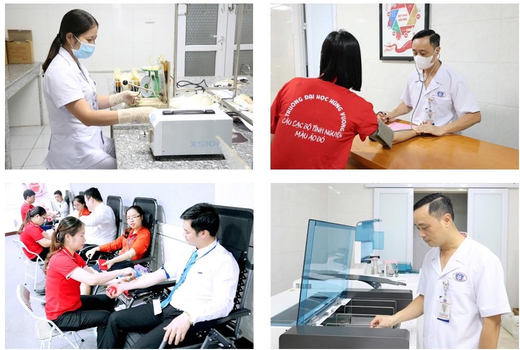 Trung tâm Huyết học – Truyền máu: Hành trình 10 năm hình thành và phát triển 4 Hình ảnh BS.CKII Tạ Minh Nguyện – Trưởng khoa Truyền máu cùng các cán bộ đang thực hiện công tác chuyên môn và một số hoạt động thường ngày tại khoa.