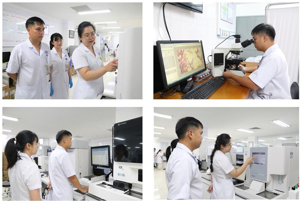 Trung tâm Huyết học – Truyền máu: Hành trình 10 năm hình thành và phát triển 6 Hình ảnh ThS. Hà Mạnh Quyết – Trưởng khoa Xét nghiệm Huyết học cùng đội ngũ cán bộ đang thực hiện công tác chuyên môn tại Khoa Xét nghiệm Huyết học