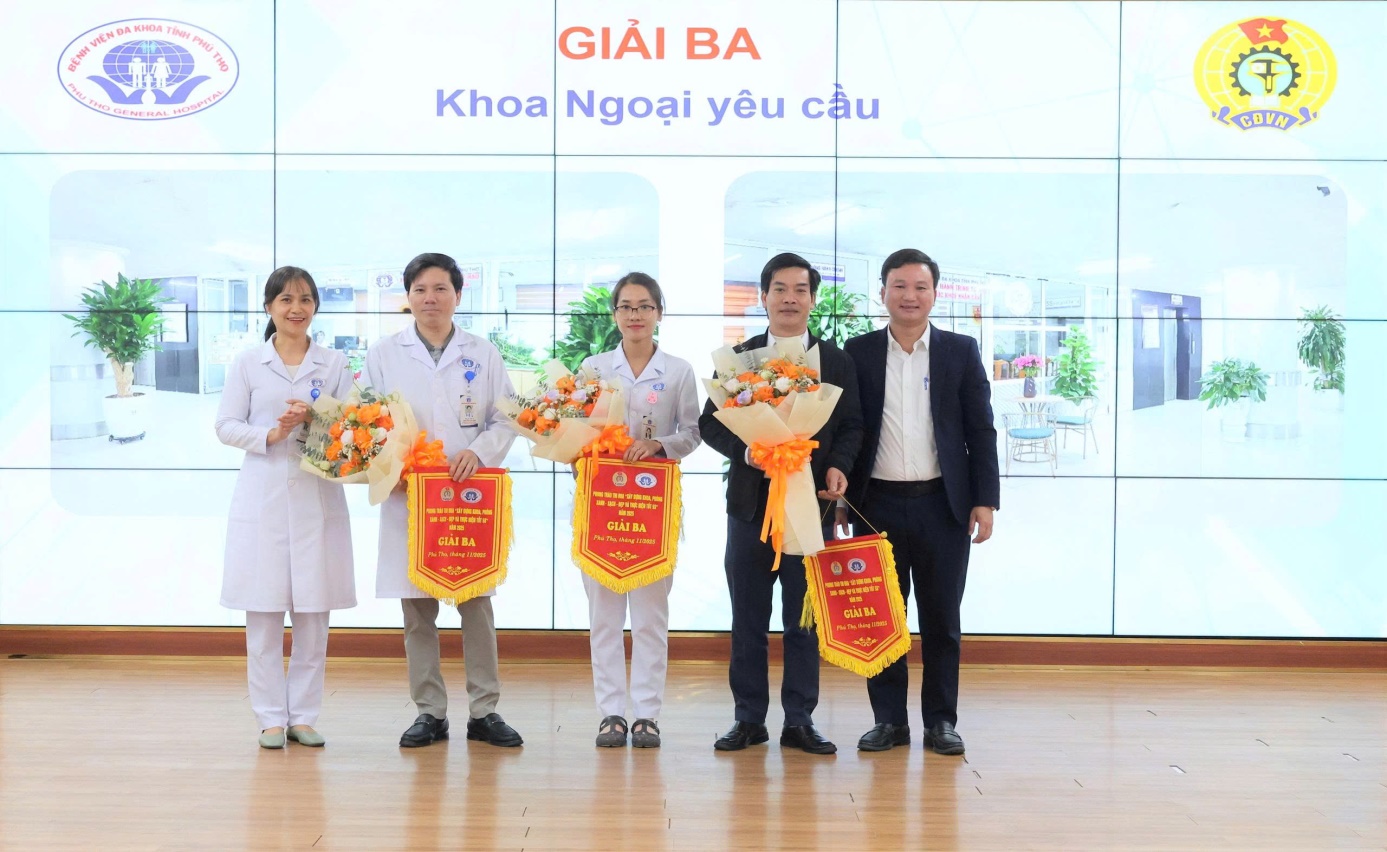 Các khoa, phòng, trung tâm đạt giải Ba và giải Khuyến khích phong trào “Xây dựng khoa, phòng Xanh - Sạch - Đẹp, thực hiện tốt 5S” năm 2025
