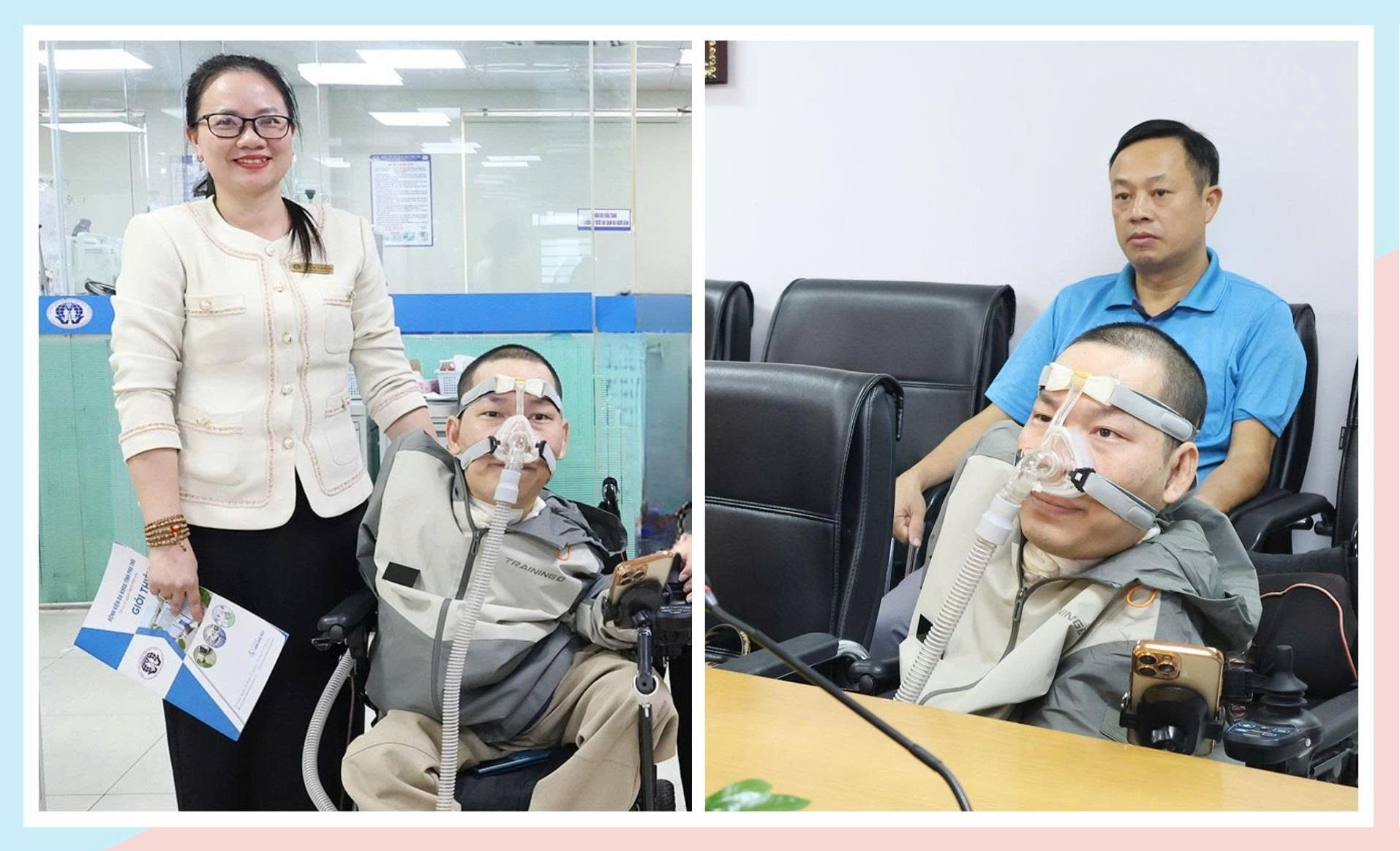 Anh Nguyễn Quốc Toàn - một doanh nhân thành đạt, một người mạnh mẽ, tự tin, luôn thắp sáng hy vọng và tình yêu cuộc sống trong ngày trở lại thăm Bệnh viện