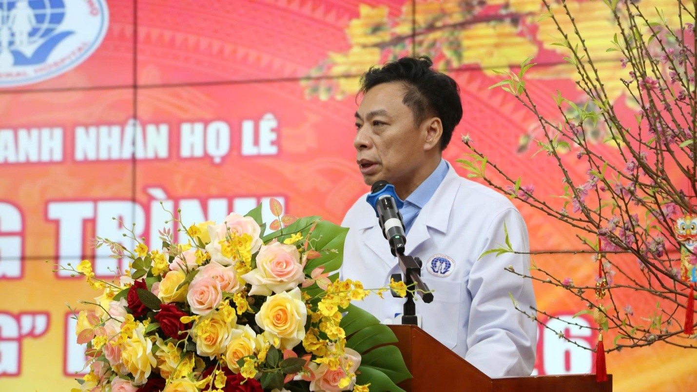 Câu lạc bộ Doanh nhân họ Lê trao yêu thương tại Bệnh viện Đa khoa tỉnh Phú Thọ nhân dịp Tết Nguyên đán 2026 1 TTƯT. PGS. TS. BS Nguyễn Văn Sơn – Phó Giám đốc Bệnh viện Đa khoa tỉnh Phú Thọ phát biểu tại chương trình trao yêu thương