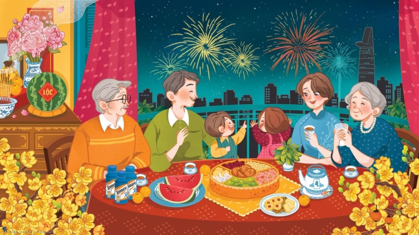 Hình minh họa: Tết là dịp để gia đình sum họp