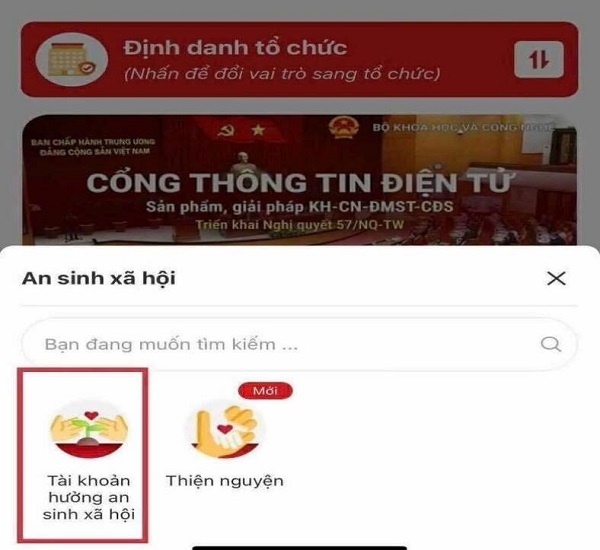 Hướng dẫn tích hợp tài khoản hưởng an sinh xã hội trên VNeID 2 a2 16