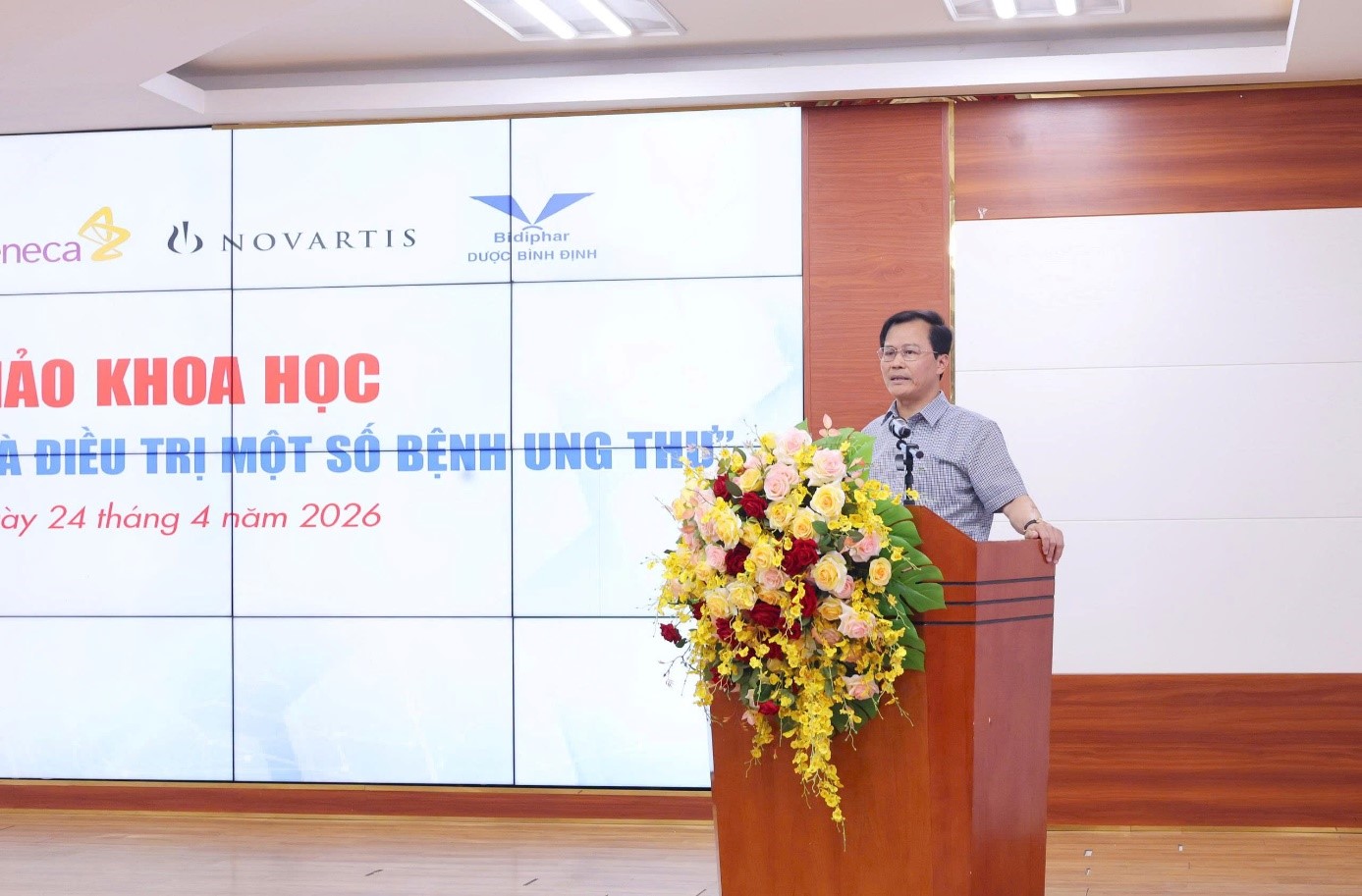 TTƯT. BSCKII Trần Minh Khánh - Chủ tịch Hội Y Dược tỉnh Phú Thọ phát biểu tại hội thảo