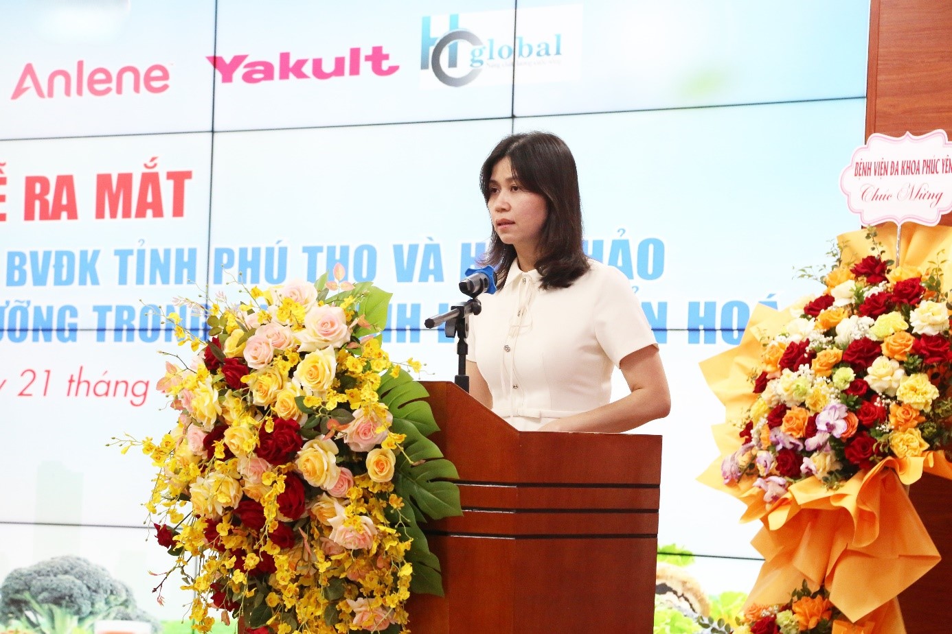 BSCKII Lê Na – Phó Giám đốc Bệnh viện Đa khoa tỉnh Phú Thọ phát biểu tại chương trình