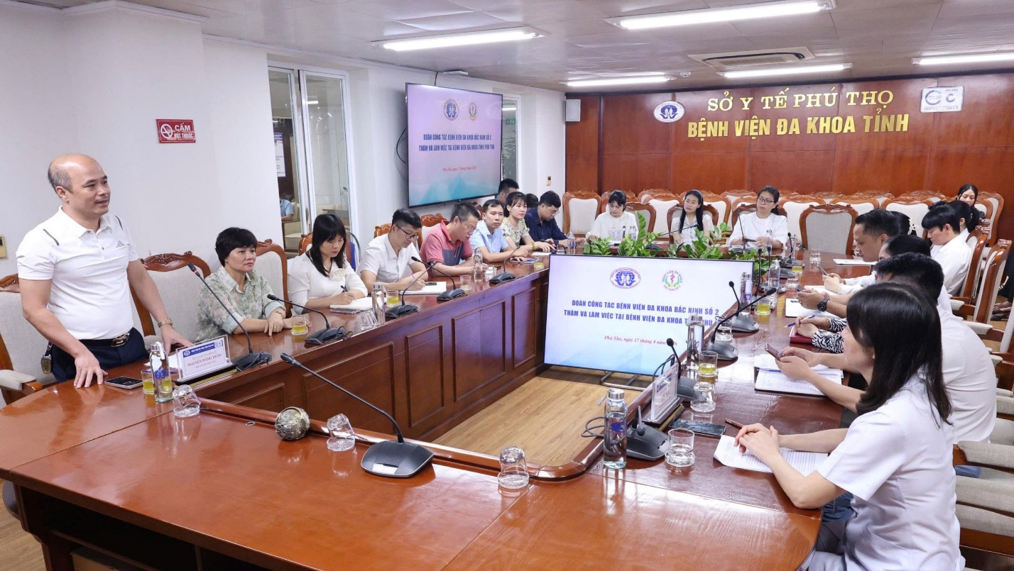 BSCKII Nguyễn Đăng Hùng – Phó Giám đốc Bệnh viện Đa khoa Bắc Ninh số 2 phát biểu tại chương trình