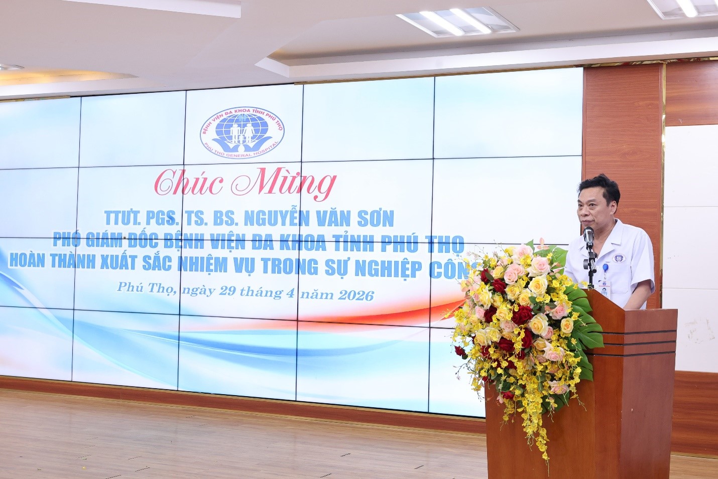 TTƯT. PGS. TS. BS Nguyễn Văn Sơn phát biểu tại chương trình