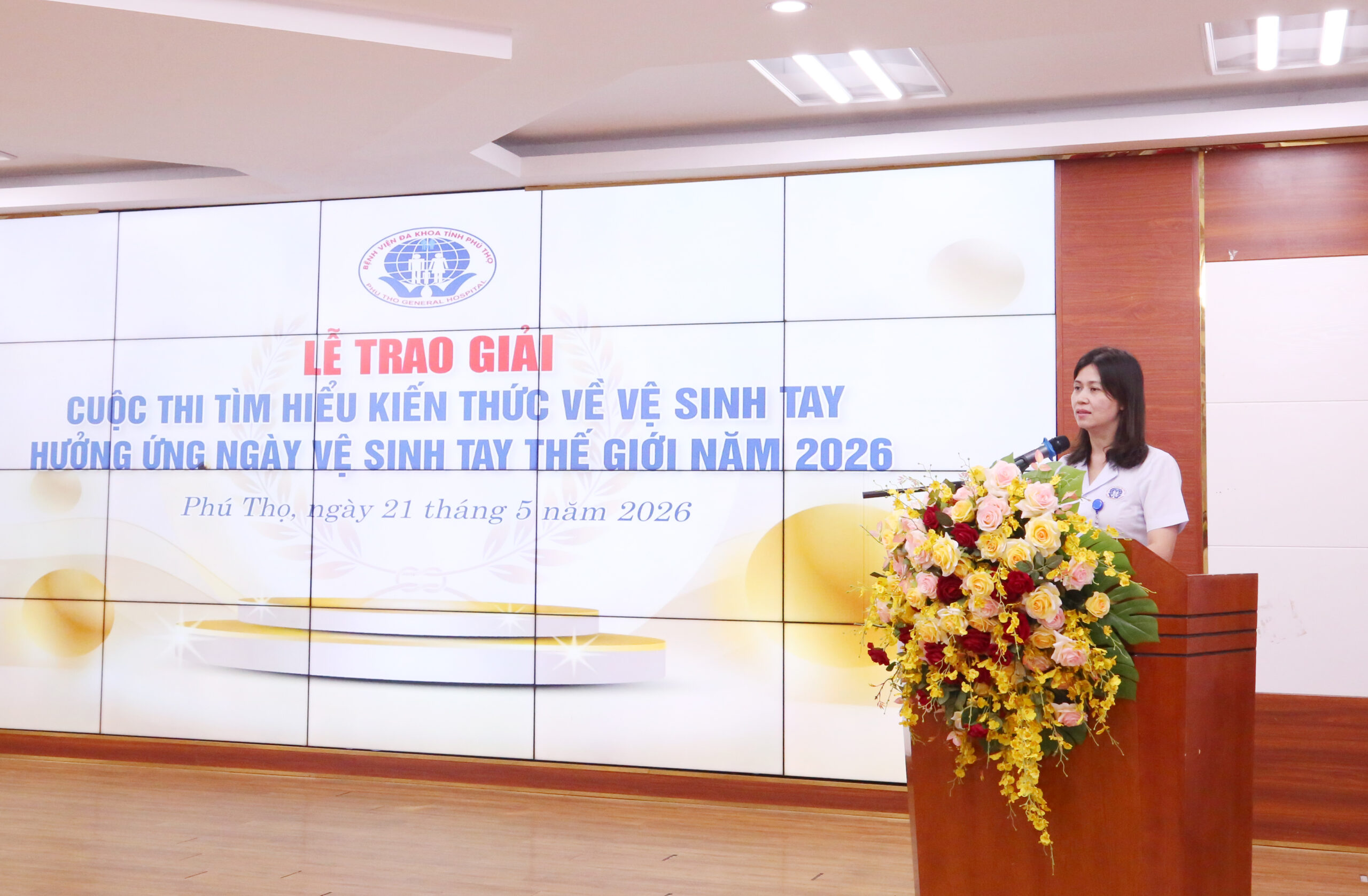 BSCKII Lê Na - Phó Giám đốc Bệnh viện phát biểu tại chương trình