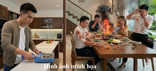 Bỏng nặng, tổn thương mắt vì bình gas mini: Đừng để bữa ăn ngày tụ họp kết thúc trong phòng cấp cứu