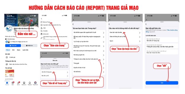 Cảnh báo: Fanpage giả mạo Bệnh viện Đa khoa tỉnh Phú Thọ để trục lợi