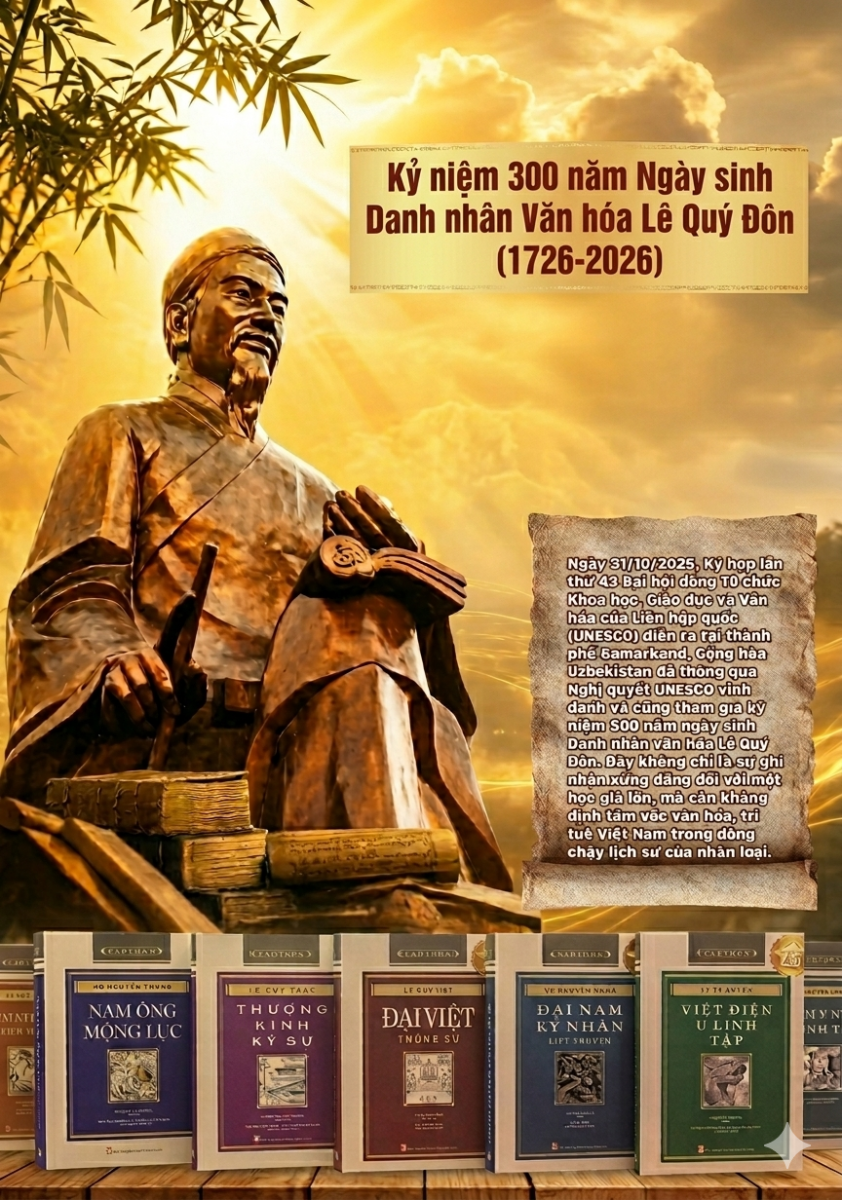 Tuyên truyền Kỷ niệm 300 năm ngày sinh Danh nhân văn hoá Lê Quý Đôn (1726 - 2026) 2 le quy don