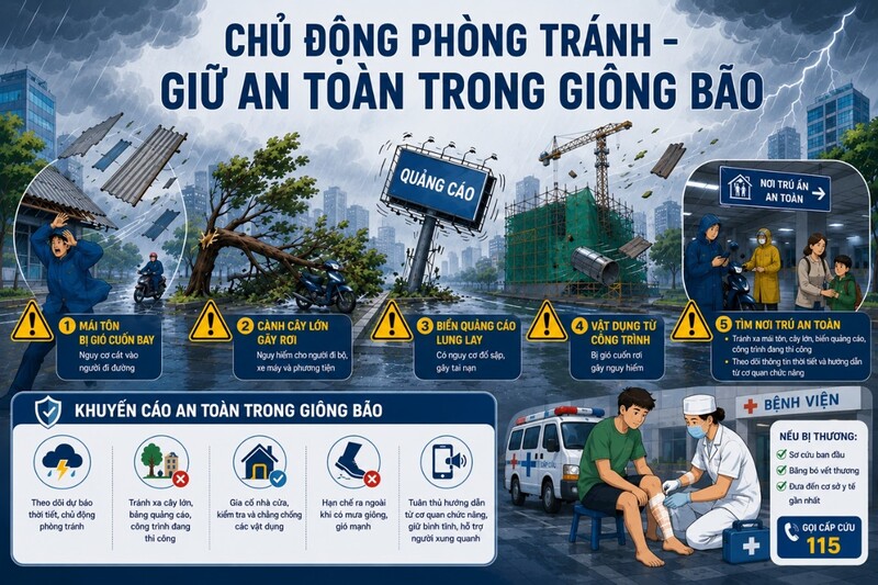 tai nạn trong thời tiết mưa giông