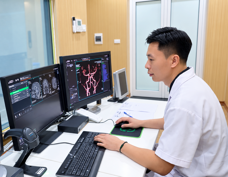 Bac si chan doan hinh anh trong phong doc phim